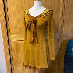 A’Reve Mustard Sweater Dress